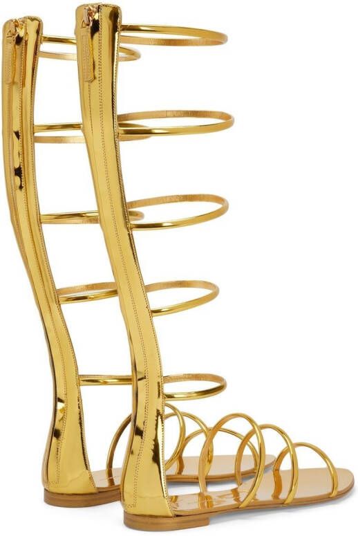 Giuseppe Zanotti Super Intrigo gladiator sandalen Goud