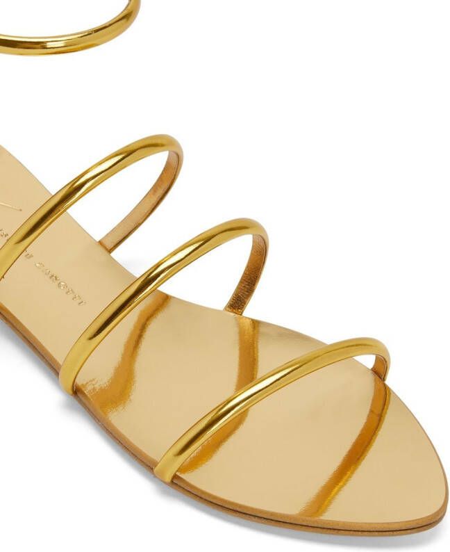 Giuseppe Zanotti Super Intrigo gladiator sandalen Goud