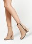 Giuseppe Zanotti Sveva leren enkellaarzen Beige - Thumbnail 4