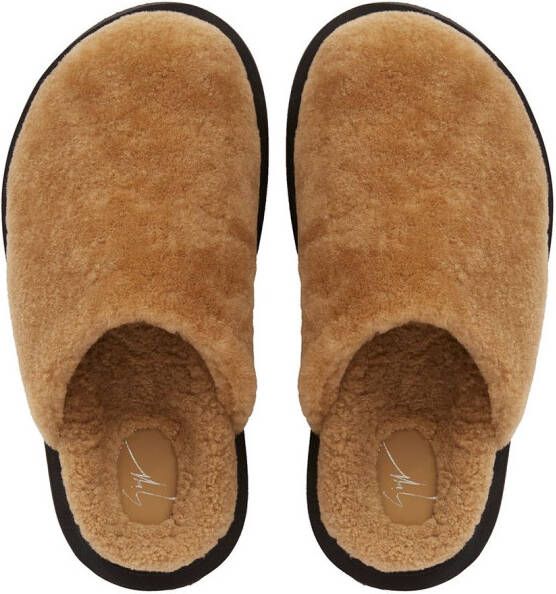 Giuseppe Zanotti Swanilda muiltjes met ronde neus Bruin