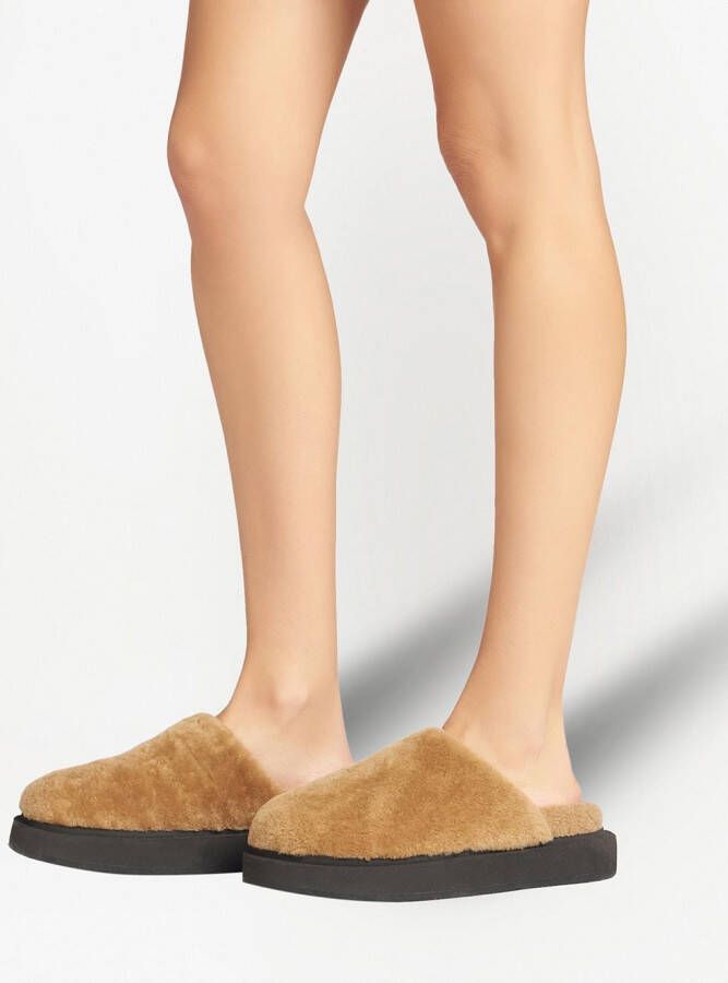 Giuseppe Zanotti Swanilda muiltjes met ronde neus Bruin