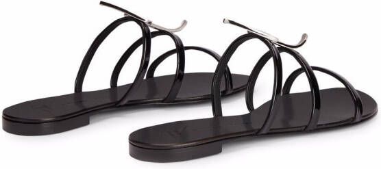 Giuseppe Zanotti Syrma sandalen met G bandje Zwart