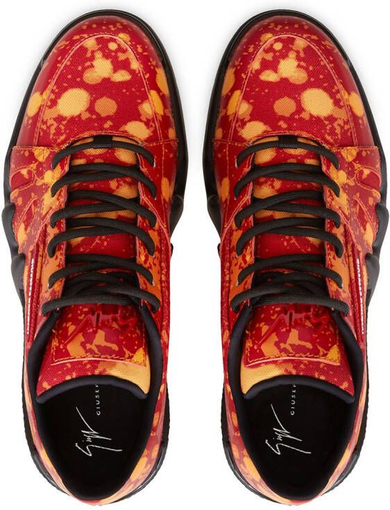 Giuseppe Zanotti Talon leren sneakers Rood