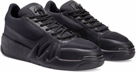 Giuseppe Zanotti Talon leren sneakers Zwart