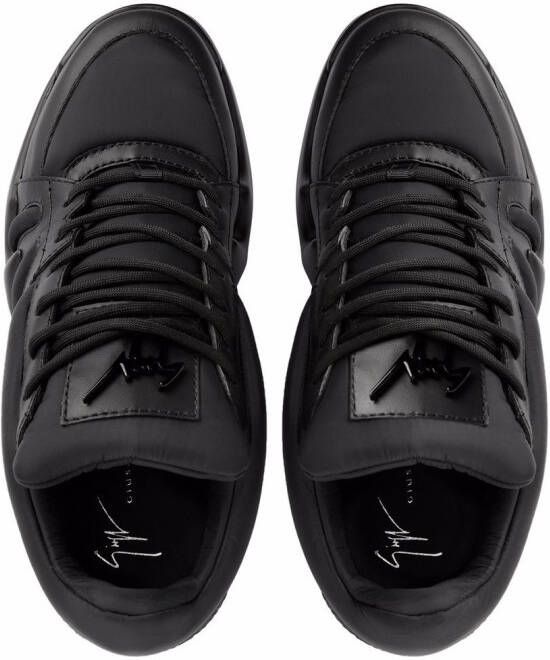 Giuseppe Zanotti Talon leren sneakers Zwart
