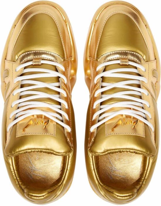 Giuseppe Zanotti Talon metallic sneakers Goud