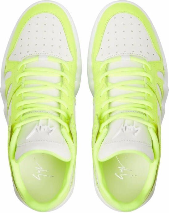 Giuseppe Zanotti Talon satijnen sneakers Wit