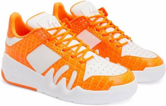 Giuseppe Zanotti Talon satijnen sneakers Wit