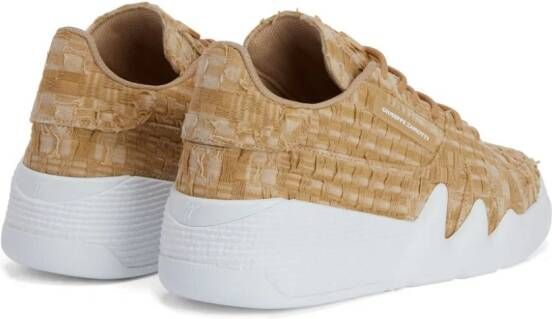 Giuseppe Zanotti Talon sneakers met jacquard Beige