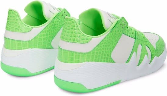 Giuseppe Zanotti Talon sneakers met krokodillenleer-effect Wit