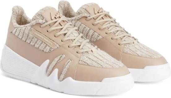 Giuseppe Zanotti Talon sneakers met logopatch Beige