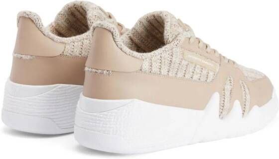 Giuseppe Zanotti Talon sneakers met logopatch Beige