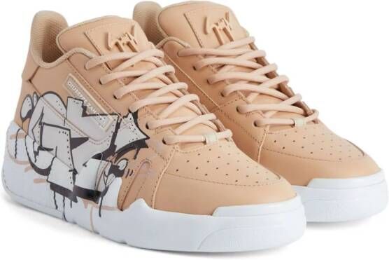 Giuseppe Zanotti Talon sneakers met print Beige