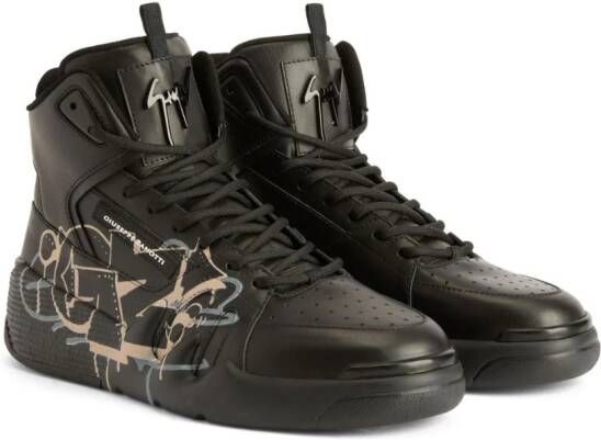 Giuseppe Zanotti Talon sneakers met print Zwart