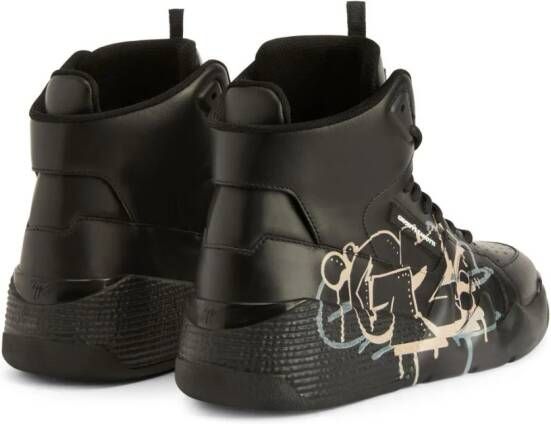 Giuseppe Zanotti Talon sneakers met print Zwart