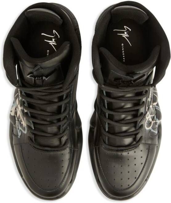 Giuseppe Zanotti Talon sneakers met print Zwart