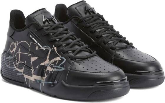 Giuseppe Zanotti Talon sneakers met print Zwart