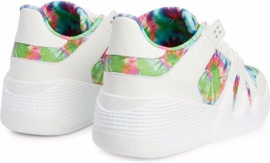 Giuseppe Zanotti Talon sneakers met tie-dye print Wit