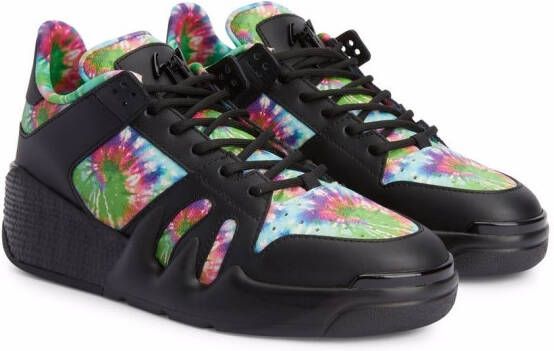 Giuseppe Zanotti Talon sneakers met tie-dye print Zwart