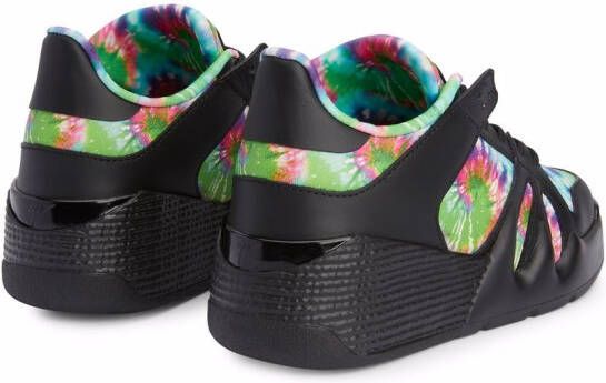 Giuseppe Zanotti Talon sneakers met tie-dye print Zwart