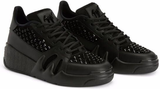 Giuseppe Zanotti Talon sneakers verfraaid met kristallen Zwart