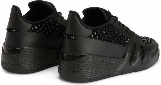 Giuseppe Zanotti Talon sneakers verfraaid met kristallen Zwart