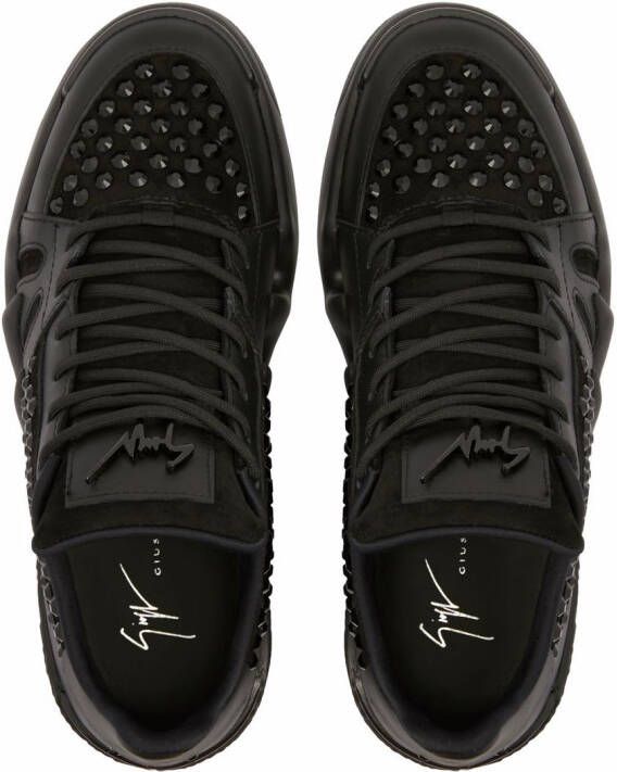 Giuseppe Zanotti Talon sneakers verfraaid met kristallen Zwart