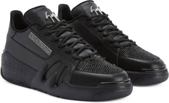 Giuseppe Zanotti Talon sneakers verfraaid met kristallen Zwart