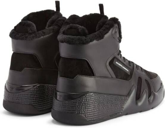 Giuseppe Zanotti Talon Winter leren sneakers Zwart