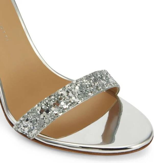 Giuseppe Zanotti Tara sandalen met glitter Zilver