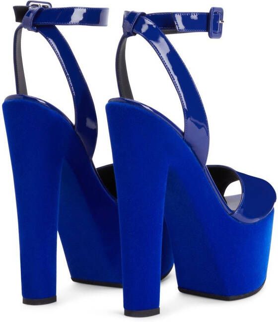 Giuseppe Zanotti Tarifa sandalen met plateauzool Blauw