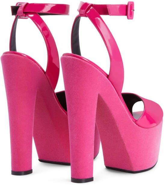 Giuseppe Zanotti Tarifa sandalen met plateauzool Roze