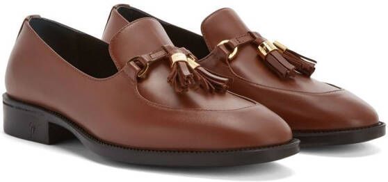 Giuseppe Zanotti Leren loafers Bruin