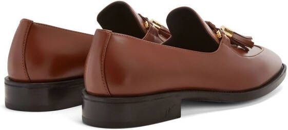 Giuseppe Zanotti Leren loafers Bruin