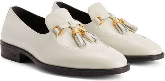 Giuseppe Zanotti Leren loafers Wit