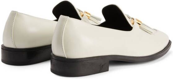 Giuseppe Zanotti Leren loafers Wit