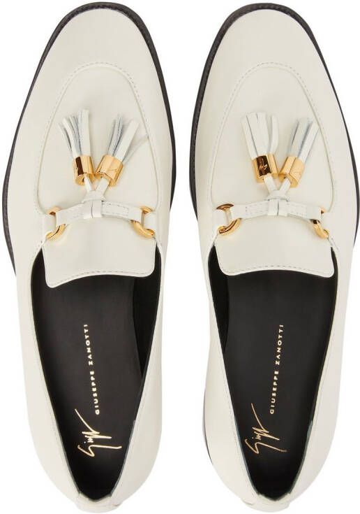 Giuseppe Zanotti Leren loafers Wit