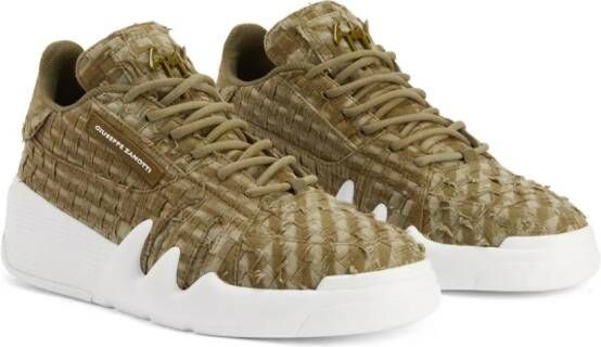 Giuseppe Zanotti Tazlon sneakers met logopatch Groen