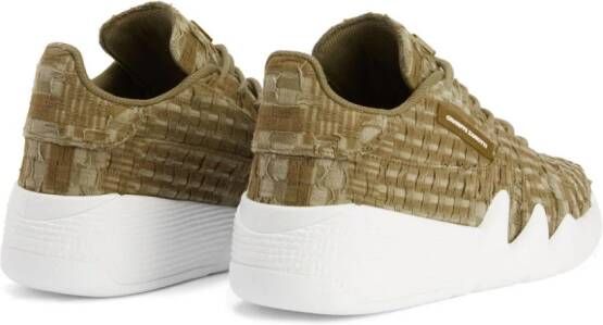 Giuseppe Zanotti Tazlon sneakers met logopatch Groen