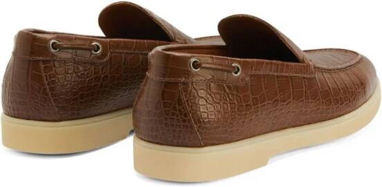 Giuseppe Zanotti The Maui leren loafers Bruin