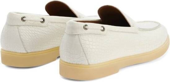 Giuseppe Zanotti The Maui leren loafers Wit