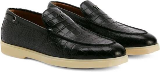 Giuseppe Zanotti The Maui leren loafers Zwart