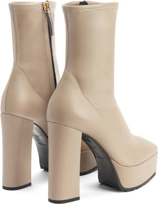 Giuseppe Zanotti The New Morgana enkellaarzen Beige