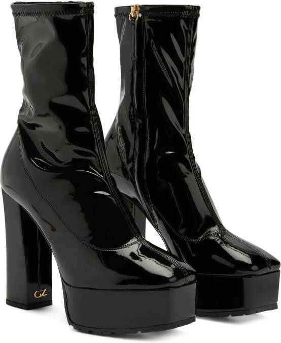 Giuseppe Zanotti The New Morgana enkellaarzen Zwart