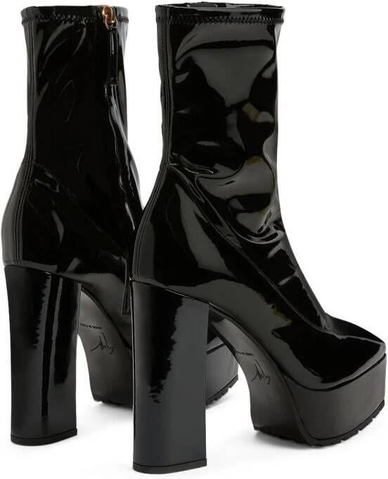 Giuseppe Zanotti The New Morgana enkellaarzen Zwart