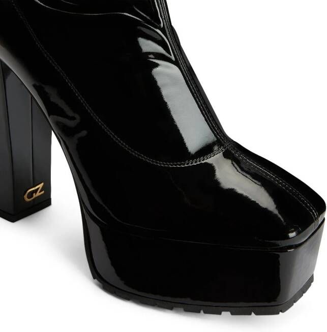 Giuseppe Zanotti The New Morgana enkellaarzen Zwart