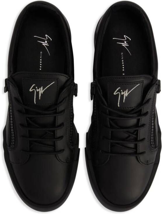 Giuseppe Zanotti The Shark 5.0 leren sneakers Zwart