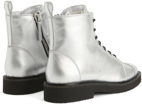 Giuseppe Zanotti Thora laarzen met veters Zilver