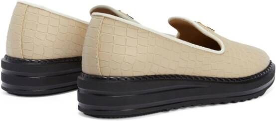 Giuseppe Zanotti Tim leren loafers Beige