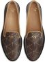 Giuseppe Zanotti Tim leren loafers met logo-reliëf Bruin - Thumbnail 4